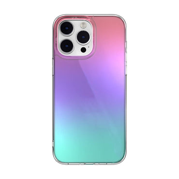 Apple iPhone 14 Pro Max Kılıf Renk Geçişli Kenarları Şeffaf Tasarımlı Lisanslı Switcheasy Crush Plus Kapak Starlight