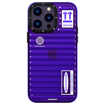 Apple iPhone 14 Pro Max Case Transparent Colorful Design YoungKit Fluorite Series Cover Purple 