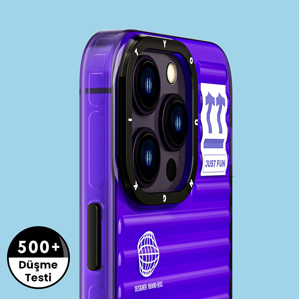 Apple iPhone 14 Pro Max Case Transparent Colorful Design YoungKit Fluorite Series Cover Purple 