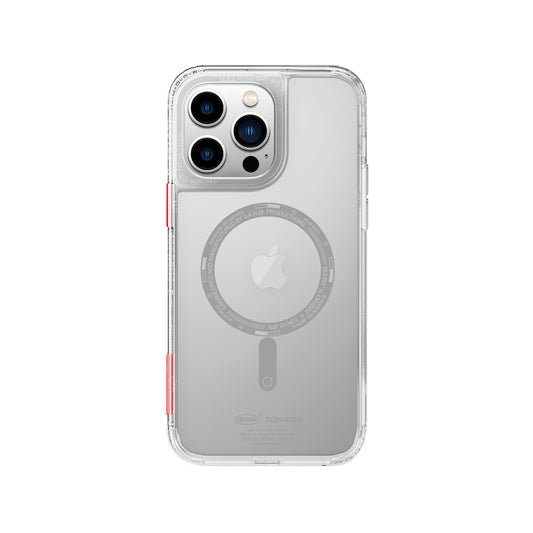 Apple iPhone 14 Pro Max Case SkinArma Transparent Airbag Design M-safe Charging Feature Saido Cover Colorless 
