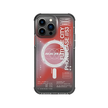 Apple iPhone 14 Pro Max Case SkinArma Transparent Airbag Design M-safe Charging Feature Shorai Cover Purple 