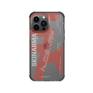 Apple iPhone 14 Pro Max Case SkinArma Transparent Airbag Design Raku Cover Orange 