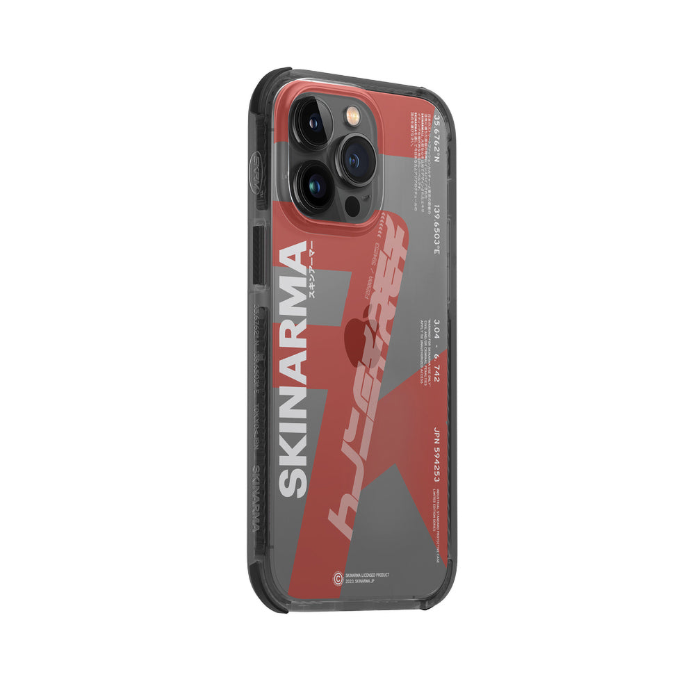 Apple iPhone 14 Pro Max Case SkinArma Transparent Airbag Design Raku Cover Orange 
