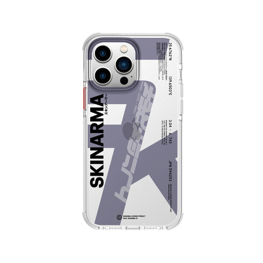 Apple iPhone 14 Pro Max Case SkinArma Transparent Airbag Design Raku Cover Purple 