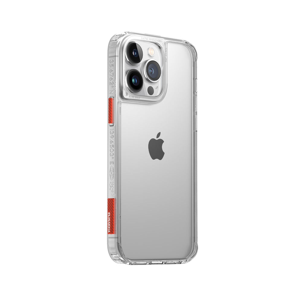 Apple iPhone 14 Pro Max Case SkinArma Transparent Airbag Design Saido Cover Colorless 