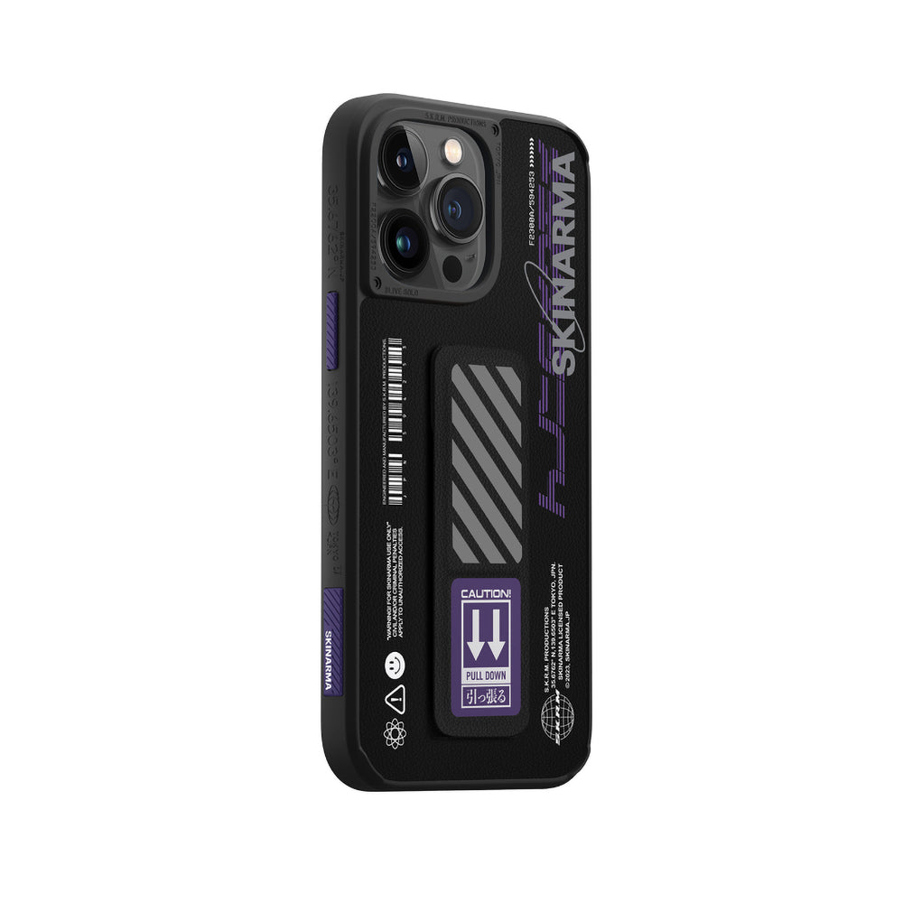 Apple iPhone 14 Pro Max Case SkinArma Stand Leather Look Shingoki Cover Purple 