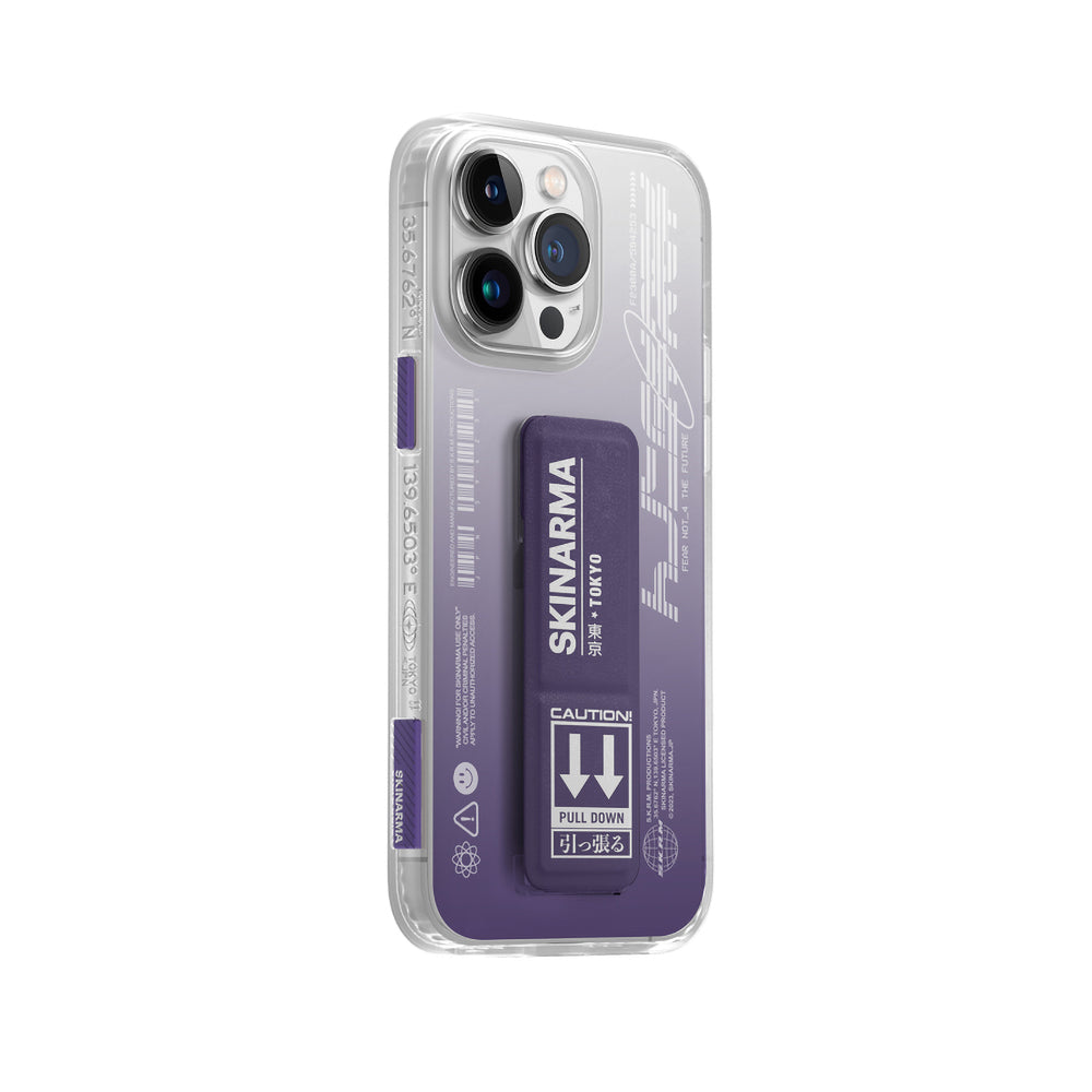 Apple iPhone 14 Pro Max Case SkinArma Stand Transparent Design Taihi Kobai Cover Purple 