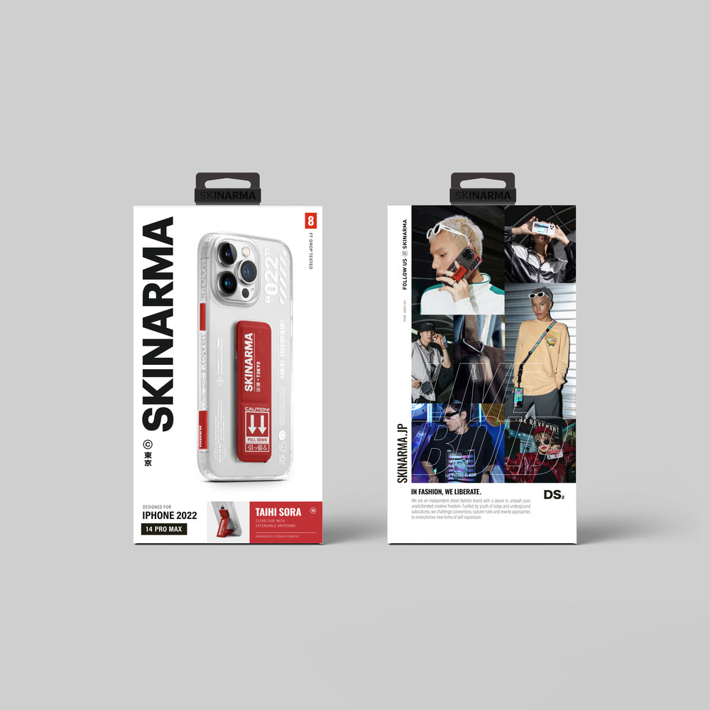 Apple iPhone 14 Pro Max Case SkinArma Stand Transparent Design Taihi Sora Cover Black 