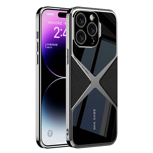 Apple iPhone 14 Pro Max Case Ultra Thin Camera Protection PC + Leather Back Surface Zore X-Pro Cover Black 