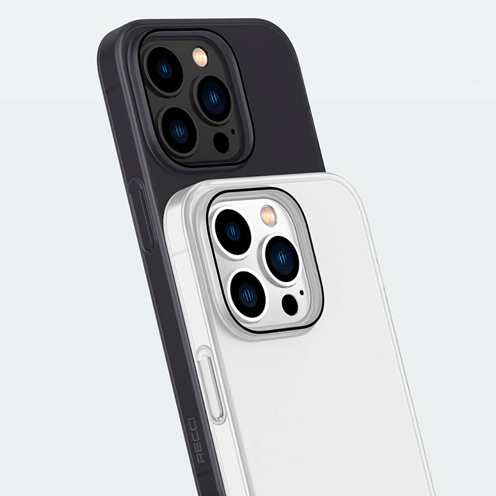 Apple iPhone 14 Pro Max Case Ultra Thin Matte PC Back Surface Recci Elite Series Cover White 
