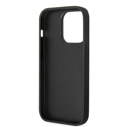 Apple iPhone 14 Pro Max Kılıf U.S. POLO ASSN. Deri Şeritli Logo Dizayn Kapak Kırmızı