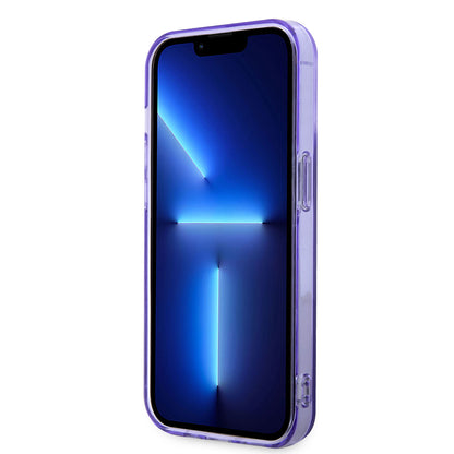 Apple iPhone 14 Pro Max Kılıf U.S. POLO ASSN. M-safe Şarj Özellikli Transparan Tasarım Kapak Mor