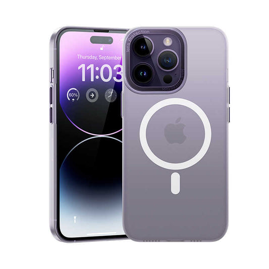Apple iPhone 14 Pro Max Wireless Charging Case Benks Magnetic Haze Cover Deep Purple 