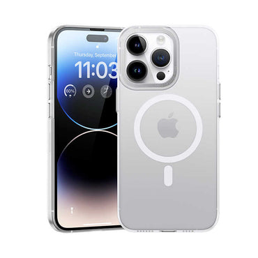 Apple iPhone 14 Pro Max Case Wireless Charging Supported Benks Magnetic Haze Cover Silver 