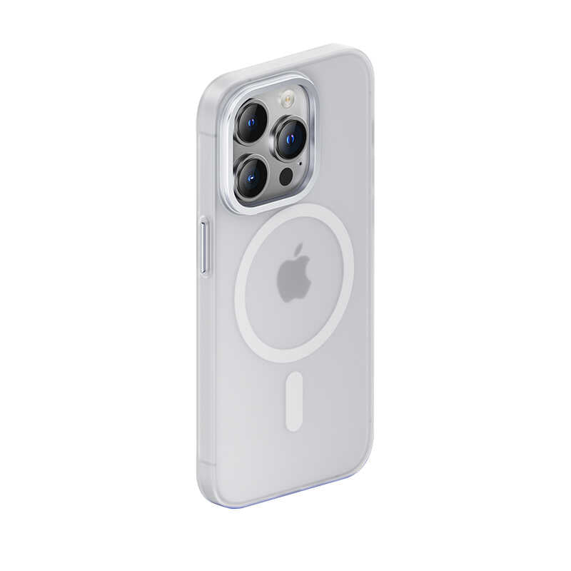 Apple iPhone 14 Pro Max Case Wireless Charging Supported Benks New Series Magnetic Haze Cover Silver 