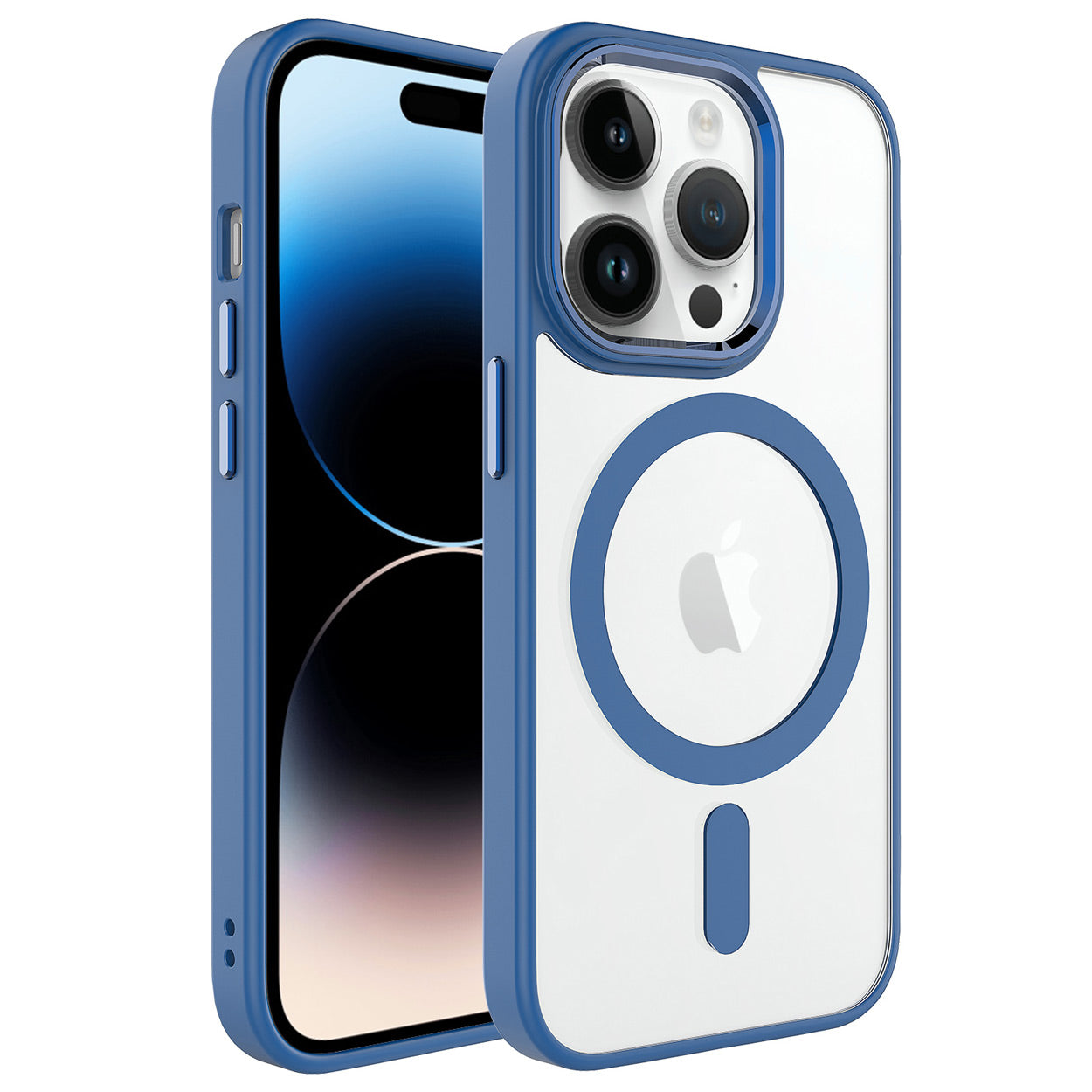 Apple iPhone 14 Pro Max Kılıf Wireless Şarj Özellikli Zore Krom M-safe Silikon Kapak