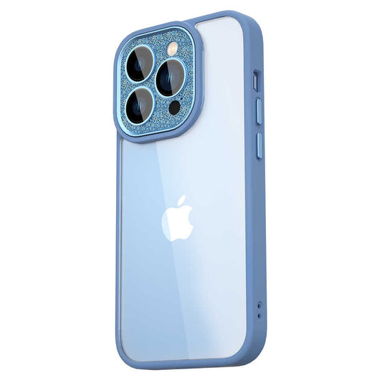 Apple iPhone 14 Pro Max Case Wiwu GCC-105 Lens Protection Colorful Edge Transparent Back Multicolor Cover Blue