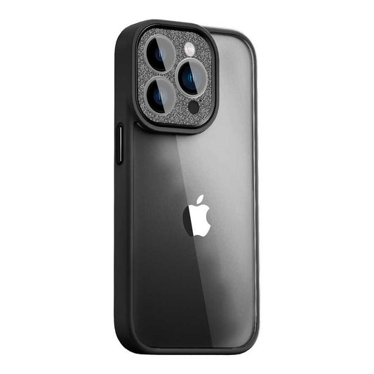 Apple iPhone 14 Pro Max Case Wiwu GCC-105 Lens Protection Colorful Edge Transparent Back Multicolor Cover Black