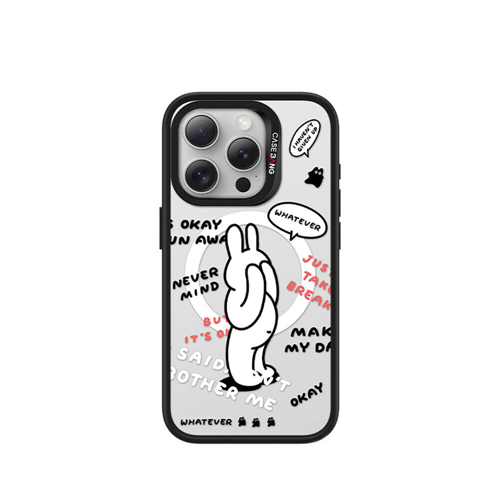 Apple iPhone 14 Pro Max M-safe Şarj Özellikli Casebang Chill Out Serisi Mıknatıslı Arka Panel Siyah