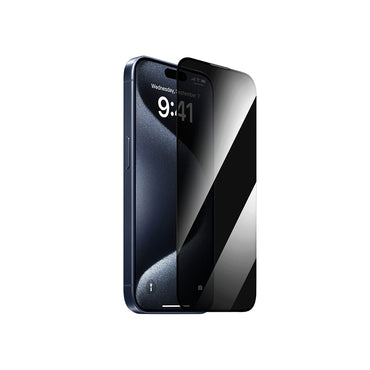 Apple iPhone 14 Pro Max Wiwu GT-011 Anti-Bacterial Polymer Oleophobic Coating Tempered Privacy Glass Screen Protector Black 
