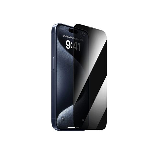 Apple iPhone 14 Pro Max Wiwu GT-011 Anti-Bacterial Polymer Oleophobic Coating Tempered Privacy Glass Screen Protector Black 