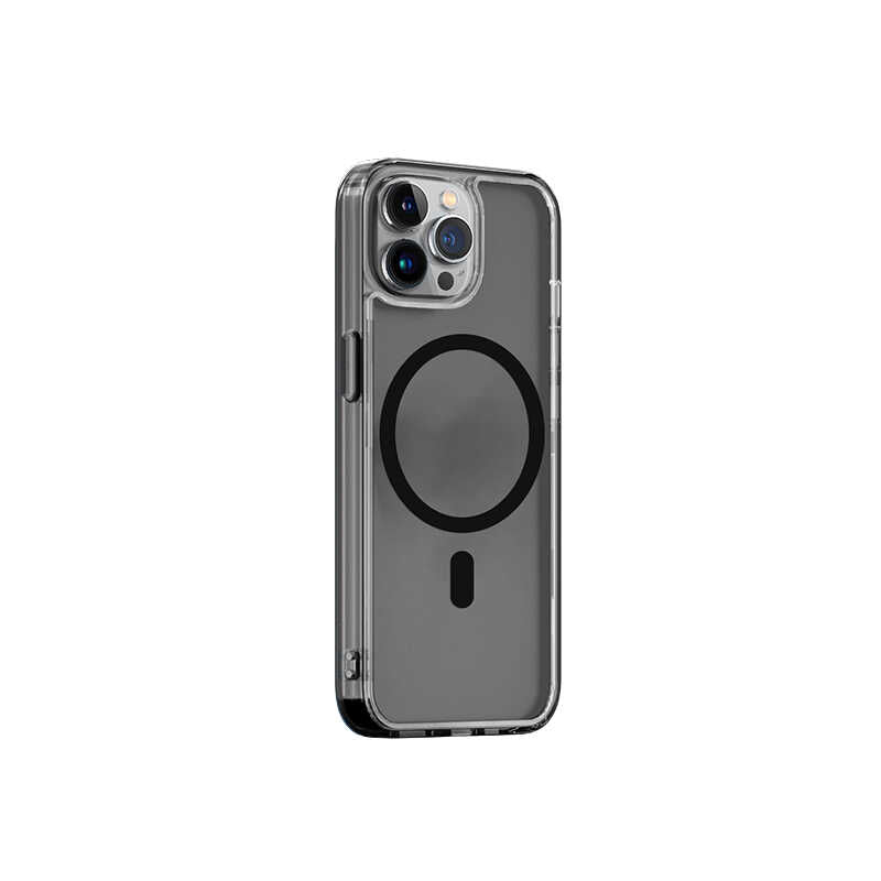 Apple iPhone 14 Pro Max Wiwu M-safe Charging Lens Protected Transparent Silicone Cover Black