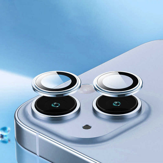 Apple iPhone 14 Wiwu Lens Guard Metal Camera Lens Protector Blue