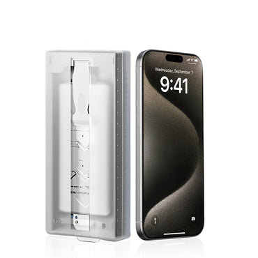 Apple iPhone 14 Zore 3D Oliv HD Tempered Glass Screen Protector + Easy Application Tool Transparent