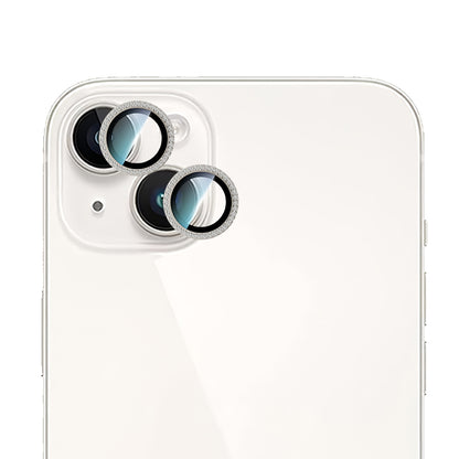 Apple iPhone 15 CaseWorld Alloy Sparkling Diamond Serisi Taşlı Lens Koruyucu Colorful