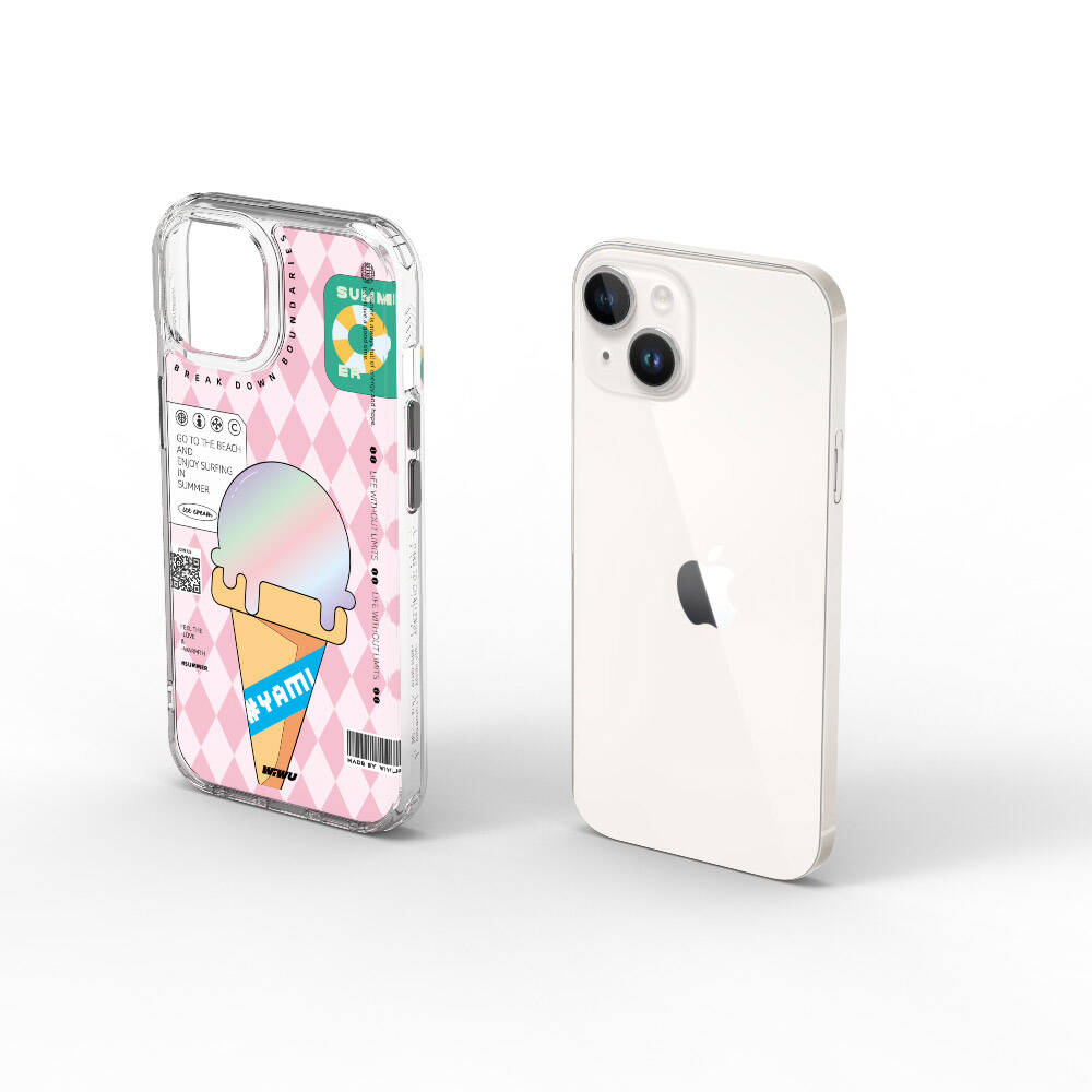 Apple iPhone 15 Case Double Layer Patterned Wiwu Summer Series Cover Green 