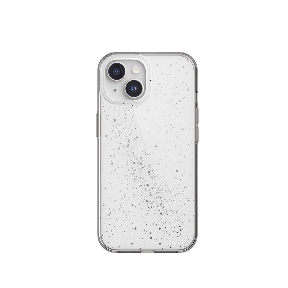 Apple iPhone 15 Kılıf Çift Katmanlı IMD Baskılı Bumper Lisanslı Switcheasy Cosmos Starlight Kapak Renksiz