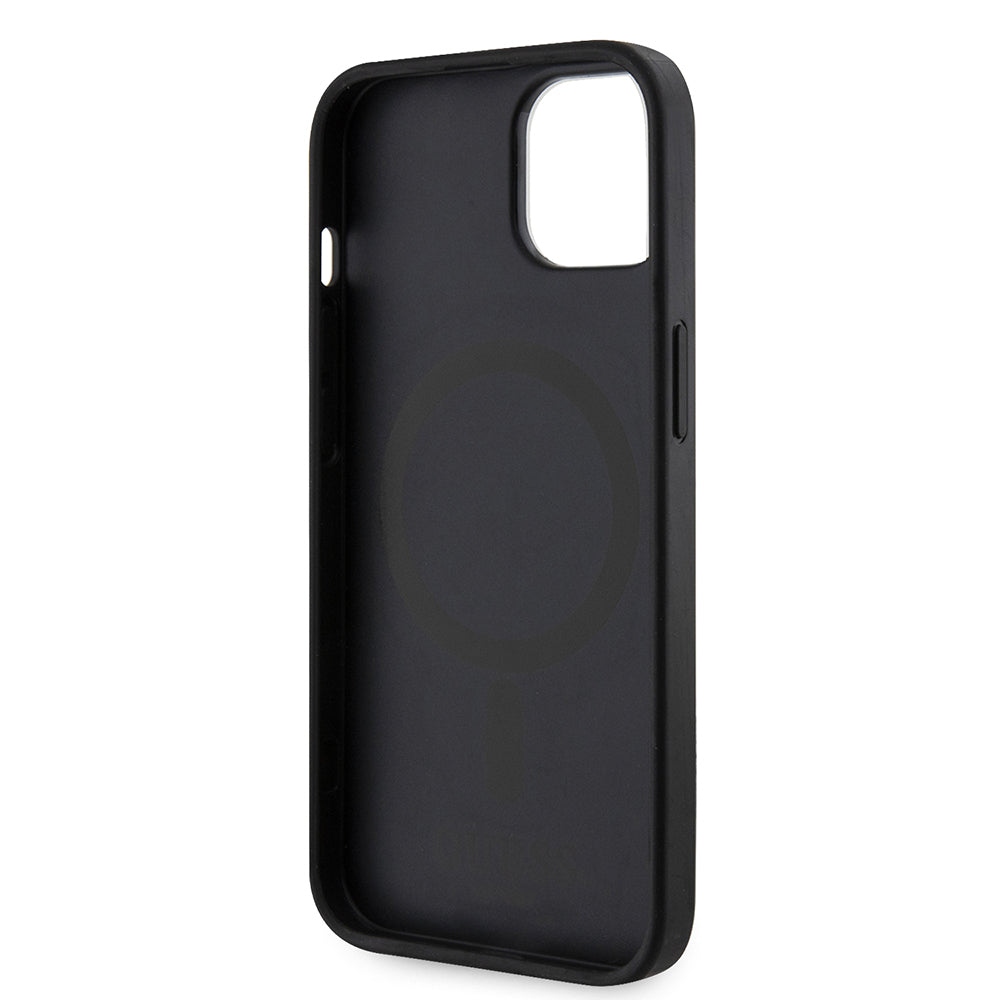 Apple iPhone 15 Case Guess Original Licensed M-safe Charging Feature 4G Stripe Design Printed Cover Brown