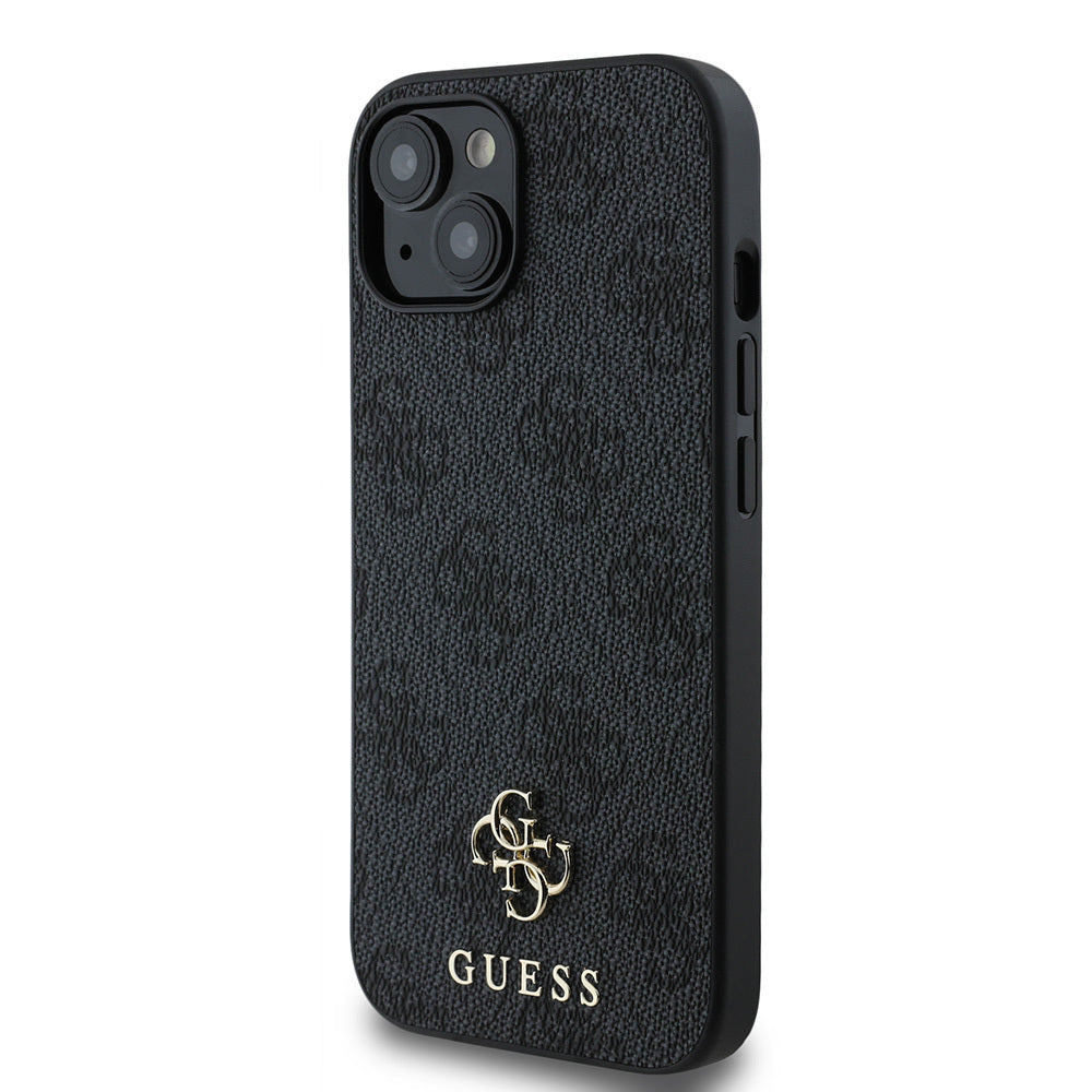 Apple iPhone 15 Case Guess Original Licensed M-safe Charging Feature Small 4G Classic Cover Pink