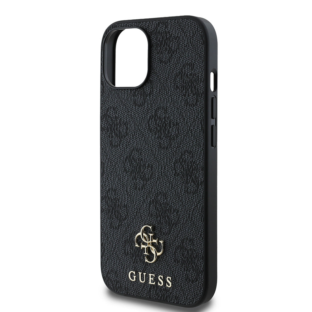 Apple iPhone 15 Case Guess Original Licensed M-safe Charging Feature Small 4G Classic Cover Pink