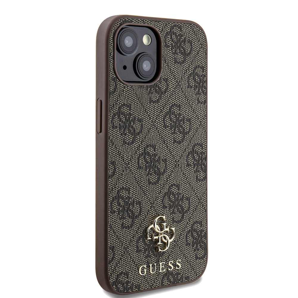 Apple iPhone 15 Case Guess Original Licensed M-safe Charging Feature Small 4G Classic Cover Pink