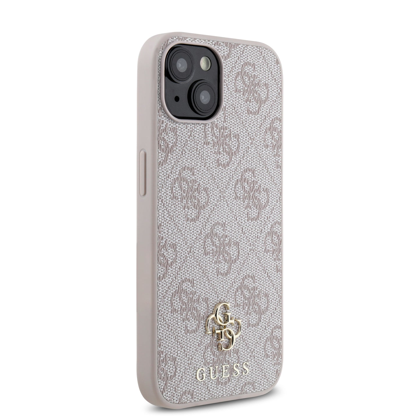 Apple iPhone 15 Case Guess Original Licensed M-safe Charging Feature Small 4G Classic Cover Pink
