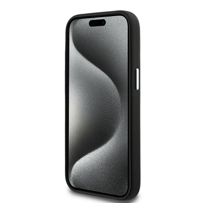 Apple iPhone 15 Kılıf Karl Lagerfeld Orjinal Lisanslı K&C Heads Pin Kapak Siyah
