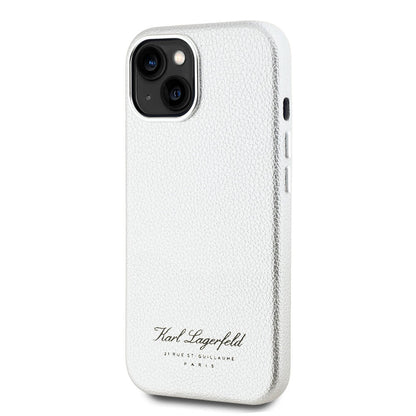 Apple iPhone 15 Kılıf Karl Lagerfeld Orjinal Lisanslı KL Yazılı Hotel Kapak Siyah