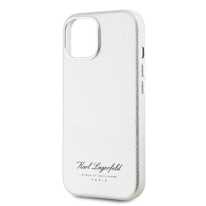 Apple iPhone 15 Kılıf Karl Lagerfeld Orjinal Lisanslı KL Yazılı Hotel Kapak Siyah