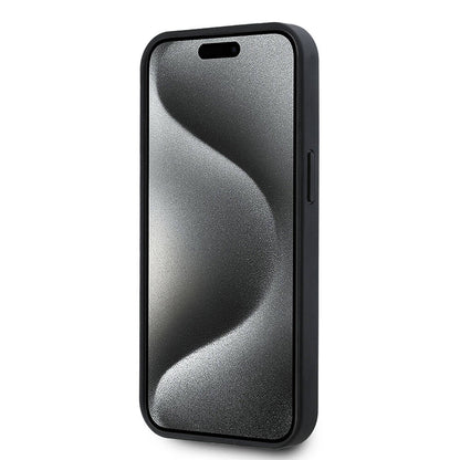Apple iPhone 15 Kılıf Karl Lagerfeld Orjinal Lisanslı M-safe Şarj Özellikli KL Yazılı Hot Stamp Kapak Krem