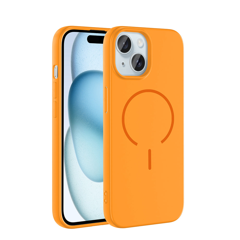 Apple iPhone 15 Kılıf M-safe Şarj Özellikli Zore Meta Kapak – Tak