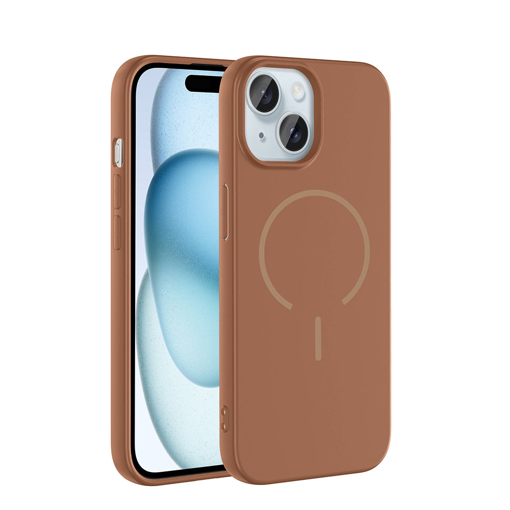 Apple iPhone 15 Kılıf M-safe Şarj Özellikli Zore Meta Kapak – Tak