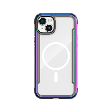 Apple iPhone 15 Kılıf M-safe Şarj Özellikli Airbagli Raptic Shield Serisi Şeffaf Arka Yüzey Kapak Kırmızı
