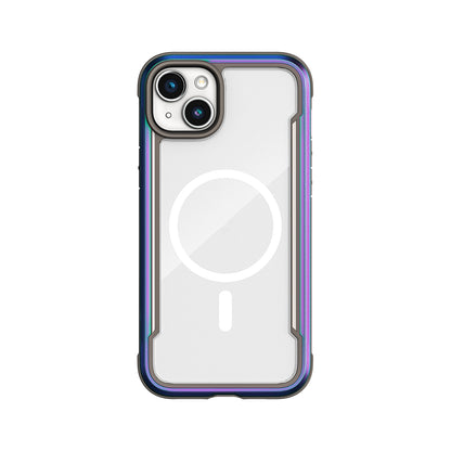 Apple iPhone 15 Kılıf M-safe Şarj Özellikli Airbagli Raptic Shield Serisi Şeffaf Arka Yüzey Kapak Kırmızı