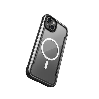Apple iPhone 15 Kılıf M-safe Şarj Özellikli Airbagli Raptic Shield Serisi Şeffaf Arka Yüzey Kapak Kırmızı