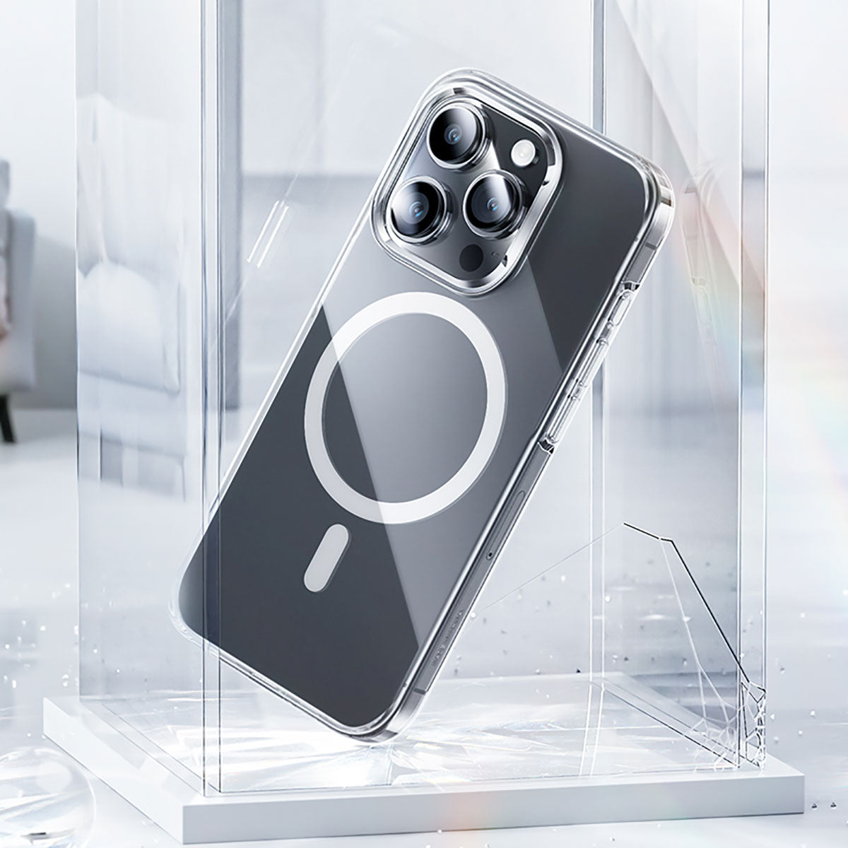 Apple iPhone 15 Case M-safe Charging Feature Benks Crystal Series Transparent Cover Colorless 