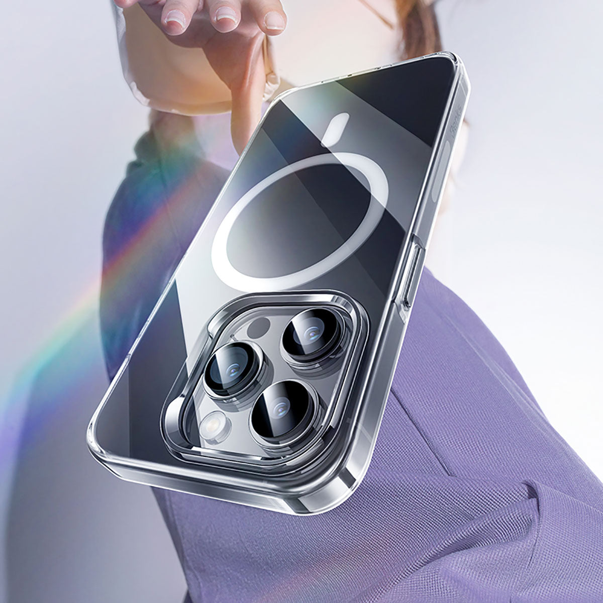 Apple iPhone 15 Case M-safe Charging Feature Benks Crystal Series Transparent Cover Colorless 