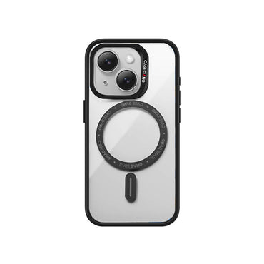Apple iPhone 15 Kılıf M-safe Şarj Özellikli Casebang Body Frame Kapak Siyah