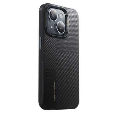 Apple iPhone 15 Case M-safe Charging Carbon Fiber Benks Montage Hybrid ArmorPro Kevlar Cover Black 