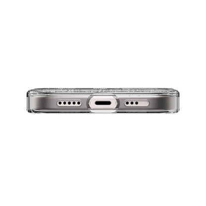 Apple iPhone 15 Kılıf M-safe Şarj Özellikli Parlayan Simli Şeffaf Lisanslı Switcheasy Starfield-M Kapak Renksiz